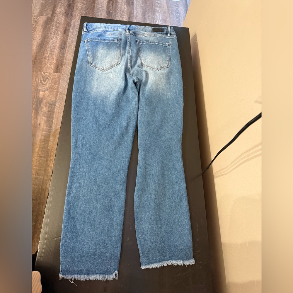 Nicole Miller Light Blue Distressed Ankle Jeans - Picture 5 of 5